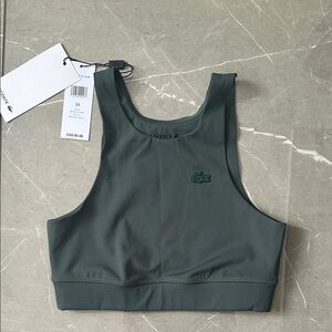 Lacoste Women's Olive Sports Bra
